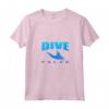 Donna Dive Palau - Immersioni Subacquee Raggi Manta Blu - Maglietta Collo a V per Subacquei Avventurosi - Souvenir di Palau
