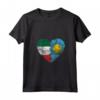Donna PALAUAN Bandiera Italiana Cuore | Italia Palau Flag Roots Kids Maglietta con Collo a V - Show Pride in Italian and Palauan Heritage Apparel for Men, Women, and Kids