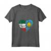 Donna PALAUAN Bandiera Italiana Cuore | Italia Palau Flag Roots Kids Maglietta con Collo a V - Show Pride in Italian and Palauan Heritage Apparel for Men, Women, and Kids