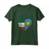 Donna PALAUAN Bandiera Italiana Cuore | Italia Palau Flag Roots Kids Maglietta con Collo a V - Show Pride in Italian and Palauan Heritage Apparel for Men, Women, and Kids