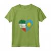 Donna PALAUAN Bandiera Italiana Cuore | Italia Palau Flag Roots Kids Maglietta con Collo a V - Show Pride in Italian and Palauan Heritage Apparel for Men, Women, and Kids