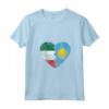 Donna PALAUAN Bandiera Italiana Cuore | Italia Palau Flag Roots Kids Maglietta con Collo a V - Show Pride in Italian and Palauan Heritage Apparel for Men, Women, and Kids