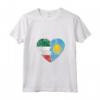 Donna PALAUAN Bandiera Italiana Cuore | Italia Palau Flag Roots Kids Maglietta con Collo a V - Show Pride in Italian and Palauan Heritage Apparel for Men, Women, and Kids