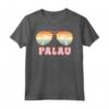 Palau Vacation Sunset Palm Vintage - Souvenir da Viaggio a Palau - Maglietta Retro per Amanti della Spiaggia - Ideale per Regalo Unico Palauan
