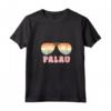 Donna Palau Vacation Sunset Palm Vintage - Maglietta Souvenir da Viaggio a Palau con Collo a V - Ideale come Regalo per Amanti di Palau