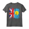 Palauan Roots | Mezza bandiera britannica | Bandiera UK Palau per bambini Maglietta - Cuore patriota britannico Palauan - Ideale per Compleanno, Festa della Mamma o Natale