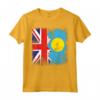 Palauan Roots | Mezza bandiera britannica | Bandiera UK Palau per bambini Maglietta - Cuore patriota britannico Palauan - Ideale per Compleanno, Festa della Mamma o Natale