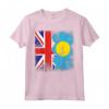 Palauan Roots | Mezza bandiera britannica | Bandiera UK Palau per bambini Maglietta - Cuore patriota britannico Palauan - Ideale per Compleanno, Festa della Mamma o Natale