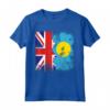 Palauan Roots | Mezza bandiera britannica | Bandiera UK Palau per bambini Maglietta - Cuore patriota britannico Palauan - Ideale per Compleanno, Festa della Mamma o Natale