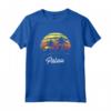 T-shirt Vintage Sunset Palm Palau - Palauan Maglietta - Palauan Pride Shirt - Great Gift for Palauan Heritage