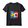 Donna Palauan Roots | Mezza bandiera canadese | Canada Palau Kids Dad Maglietta con Collo a V - Roots & Pride - Palauan Canadian Connection