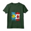 Donna Palauan Roots | Mezza bandiera canadese | Canada Palau Kids Dad Maglietta con Collo a V - Roots & Pride - Palauan Canadian Connection