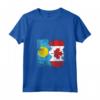 Donna Palauan Roots | Mezza bandiera canadese | Canada Palau Kids Dad Maglietta con Collo a V - Roots & Pride - Palauan Canadian Connection