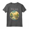 Paesaggio di Palau Art Deco Maglietta - Design Unico per Viaggiatori e Residenti di Palau