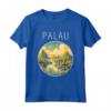 Paesaggio di Palau Art Deco Maglietta - Design Unico per Viaggiatori e Residenti di Palau