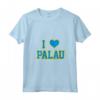 Donna Amo Palau - Maglietta con Collo a V e Design Esclusivo I Love Palau - Ideale come Regalo Unico per Palauani