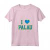 Donna Amo Palau - Maglietta con Collo a V e Design Esclusivo I Love Palau - Ideale come Regalo Unico per Palauani