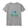 Donna Amo Palau - Maglietta con Collo a V e Design Esclusivo I Love Palau - Ideale come Regalo Unico per Palauani
