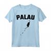 Isolato Nero Silhouette di una Mappa di Palau - Maglietta Souvenir delle Attrazioni Turistiche - Ideale per Viaggiatori e Residenti di Palau