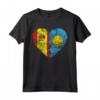 Cuore Bandiera Spagnola Palauan | Spagna Palau Flag Roots Kids Maglietta - Abbigliamento per Mostrare le Radici Spagnole e Palauane - Ideale per Tutta la Famiglia