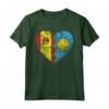Cuore Bandiera Spagnola Palauan | Spagna Palau Flag Roots Kids Maglietta - Abbigliamento per Mostrare le Radici Spagnole e Palauane - Ideale per Tutta la Famiglia