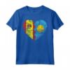 Cuore Bandiera Spagnola Palauan | Spagna Palau Flag Roots Kids Maglietta - Abbigliamento per Mostrare le Radici Spagnole e Palauane - Ideale per Tutta la Famiglia