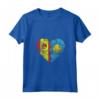 Donna Cuore Bandiera Spagnola Palauan | Spagna Palau Flag Roots Kids Maglietta con Collo a V - Abbigliamento Orgoglio Spagnolo per Tutta la Famiglia