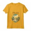 Donna Paesaggio di Palau Art Deco - Maglietta con Collo a V - Perfetta per Viaggiatori e Amanti dell'Art Deco