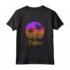 Ricordo della Palau Maglietta - Motivo Estivo con Palme e Tramonto - Ideale per Vacanze in Famiglia o Come Souvenir