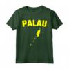 Isolato Giallo Silhouette di uno Mappa di Palau - Maglietta con Attrazioni Turistiche Palau - Ideale per Viaggiatori e Residenti