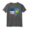 Palauan Bandiera Francese Cuore | Francia Palau Flag Roots Kids Maglietta - Mostra le tue radici con questo design unico - Abbigliamento per Uomini, Donne e Bambini