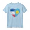 Palauan Bandiera Francese Cuore | Francia Palau Flag Roots Kids Maglietta - Mostra le tue radici con questo design unico - Abbigliamento per Uomini, Donne e Bambini