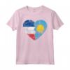 Palauan Bandiera Francese Cuore | Francia Palau Flag Roots Kids Maglietta - Mostra le tue radici con questo design unico - Abbigliamento per Uomini, Donne e Bambini