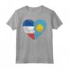 Palauan Bandiera Francese Cuore | Francia Palau Flag Roots Kids Maglietta - Mostra le tue radici con questo design unico - Abbigliamento per Uomini, Donne e Bambini