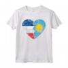 Palauan Bandiera Francese Cuore | Francia Palau Flag Roots Kids Maglietta - Mostra le tue radici con questo design unico - Abbigliamento per Uomini, Donne e Bambini