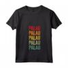 Donna Design del Testo Arcobaleno di Palau - Maglietta con Collo a V per Mostrare l'Orgoglio del Paese di Palau