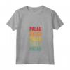 Donna Design del Testo Arcobaleno di Palau - Maglietta con Collo a V per Mostrare l'Orgoglio del Paese di Palau