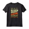 EAT SLEEP Basketball - Pallone da Basket Maglietta per Giocatori - Regalo Compleanno Basket College