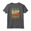 EAT SLEEP Basketball - Pallone da Basket Maglietta per Giocatori - Regalo Compleanno Basket College