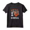I Love Basketball - T-Shirt Ragazza & Ragazzi Pallacanestro Canestro Maglietta - Ideale per Regalo Sportivo per Bambini e Adolescenti
