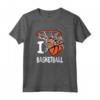 I Love Basketball - T-Shirt Ragazza & Ragazzi Pallacanestro Canestro Maglietta - Ideale per Regalo Sportivo per Bambini e Adolescenti
