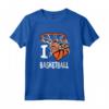 I Love Basketball - T-Shirt Ragazza & Ragazzi Pallacanestro Canestro Maglietta - Ideale per Regalo Sportivo per Bambini e Adolescenti