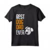 Best Dog Dad Ever - Maglietta con Design Divertente di Zampe di Cane - Regalo per Papà con Cane per Compleanno, Natale e Festa del Padre