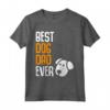Best Dog Dad Ever - Maglietta con Design Divertente di Zampe di Cane - Regalo per Papà con Cane per Compleanno, Natale e Festa del Padre