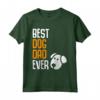 Best Dog Dad Ever - Maglietta con Design Divertente di Zampe di Cane - Regalo per Papà con Cane per Compleanno, Natale e Festa del Padre