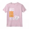 Best Dog Dad Ever - Maglietta con Design Divertente di Zampe di Cane - Regalo per Papà con Cane per Compleanno, Natale e Festa del Padre