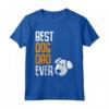Best Dog Dad Ever - Maglietta con Design Divertente di Zampe di Cane - Regalo per Papà con Cane per Compleanno, Natale e Festa del Padre