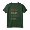 Miglior Papà dal 2014 - Maglietta Vintage Retro Regalo per Lui - Ideale per Compleanno, Natale, o Festa del Papà