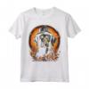 Piccolo Munsterlander Pointer Dog Halloween Graphic Tees Maglietta - Divertente T-shirt Grafica Vintage per Halloween - Ideale per Uomini, Donne e Bambini