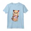 Panda Rosso Boba Bubble Tea Anime Divertente Maglietta - HapTiger - Ideale per gli Amanti dei Panda e del Bubble Tea